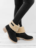 Damen warmes Quadratisch Absätze Schneestiefel