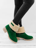 Damen warmes Quadratisch Absätze Schneestiefel