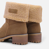 Damen warmes Quadratisch Absätze Schneestiefel
