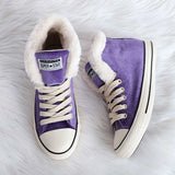 Damen Converse Pelz Sneakers Wildleder Schnürschuhe