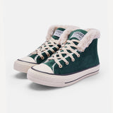 Damen Converse Pelz Sneakers Wildleder Schnürschuhe
