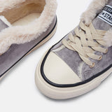 Damen Converse Pelz Sneakers Wildleder Schnürschuhe