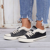 Damen Converse Pelz Sneakers Wildleder Schnürschuhe