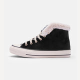 Damen Converse Pelz Sneakers Wildleder Schnürschuhe
