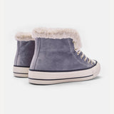 Damen Converse Pelz Sneakers Wildleder Schnürschuhe