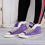 Damen Converse Pelz Sneakers Wildleder Schnürschuhe