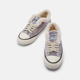 Damen Converse Pelz Sneakers Wildleder Schnürschuhe