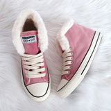Damen Converse Pelz Sneakers Wildleder Schnürschuhe