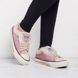 Damen Converse Pelz Sneakers Wildleder Schnürschuhe