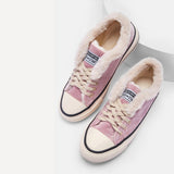 Damen Converse Pelz Sneakers Wildleder Schnürschuhe