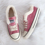 Damen Converse Pelz Sneakers Wildleder Schnürschuhe