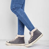 Damen Converse Pelz Sneakers Wildleder Schnürschuhe