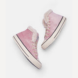 Damen Converse Pelz Sneakers Wildleder Schnürschuhe
