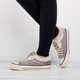 Damen Converse Pelz Sneakers Wildleder Schnürschuhe