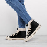 Damen Converse Pelz Sneakers Wildleder Schnürschuhe