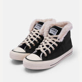 Damen Converse Pelz Sneakers Wildleder Schnürschuhe