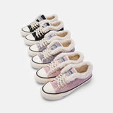 Damen Converse Pelz Sneakers Wildleder Schnürschuhe