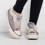 Damen Converse Pelz Sneakers Wildleder Schnürschuhe