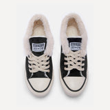 Damen Converse Pelz Sneakers Wildleder Schnürschuhe