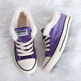 Damen Converse Pelz Sneakers Wildleder Schnürschuhe