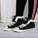 Damen Converse Pelz Sneakers Wildleder Schnürschuhe