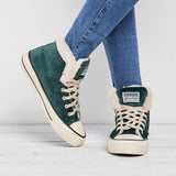 Damen Converse Pelz Sneakers Wildleder Schnürschuhe