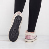 Damen Converse Pelz Sneakers Wildleder Schnürschuhe