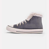Damen Converse Pelz Sneakers Wildleder Schnürschuhe