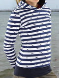 Print Lässiger Kapuzenpullover