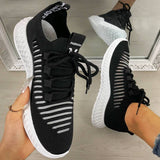 Damen Masche Atmungsaktiv Perforierte Sneakers