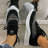 Damen Masche Atmungsaktiv Perforierte Sneakers