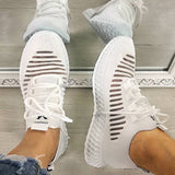 Damen Masche Atmungsaktiv Perforierte Sneakers