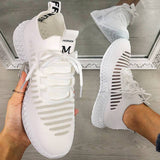 Damen Masche Atmungsaktiv Perforierte Sneakers