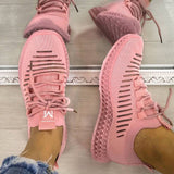 Damen Masche Atmungsaktiv Perforierte Sneakers