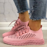 Damen Masche Atmungsaktiv Perforierte Sneakers