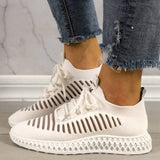 Damen Masche Atmungsaktiv Perforierte Sneakers