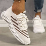 Damen Masche Atmungsaktiv Perforierte Sneakers