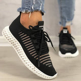Damen Masche Atmungsaktiv Perforierte Sneakers