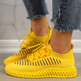 Damen Masche Atmungsaktiv Perforierte Sneakers
