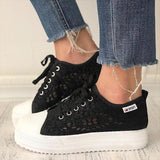 Damen Lässig Plateau Perforierte Schuhe