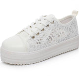Damen Lässig Plateau Perforierte Schuhe