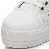 Damen Lässig Plateau Perforierte Schuhe