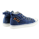 Damen Mittel Top Leinwand Denim Übergroße Schuhe