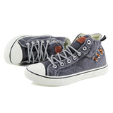 Damen Mittel Top Leinwand Denim Übergroße Schuhe