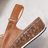 Riemen Slingback Kork Keilabsatz Sandale