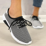 Mesh Schlupf Schnürung Laufschuhe Rot Schwarz