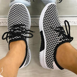 Mesh Schlupf Schnürung Laufschuhe Rot Schwarz