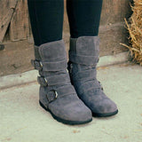 Rutschfeste Stiefel mit tiefem Fersenstrick