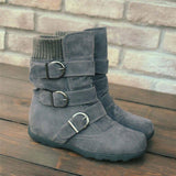 Rutschfeste Stiefel mit tiefem Fersenstrick