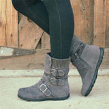 Rutschfeste Stiefel mit tiefem Fersenstrick